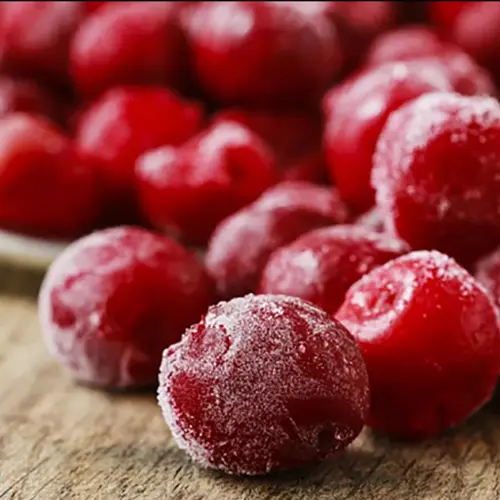 Frozen cherries with pits